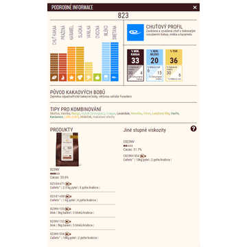 Obrázek 1 produktu C ČOKOLÁDA 823 MLÉČNÁ 33,6% 6x1 kg