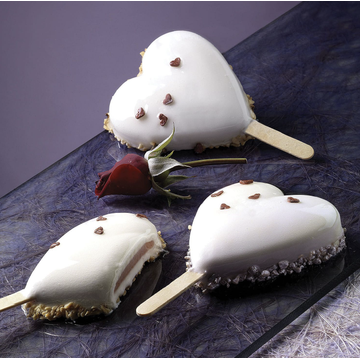 Obrázek 2 produktu SIL FORMA SILIKON bílá-sada na 2x4 ks nanuků srdce