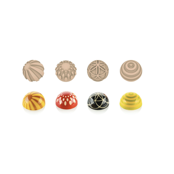 Obrázek 1 produktu SIL FORMA NA PRALINKY - KIT SEMISFERA + 4 RAZÍTKA - pr.31mm v.16,5mm