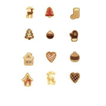 Obrázek 4 produktu PCB DEKOR PERNÍČCI 12 druhů potisku (bílá čokoláda) 180ks