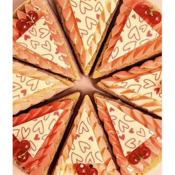 Obrázek 1 produktu DOBLA Dekor Trojúhelník bílý se srdíčky 50x22mm, 290ks