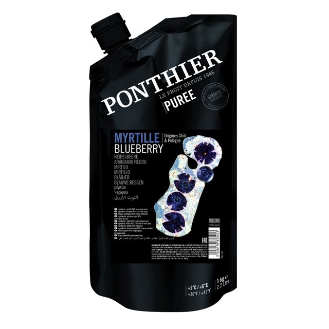 Obrázek produktu PONTHIER PYRÉ borůvka (Blueberry) chlazené 6x1kg