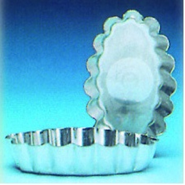 Obrázek produktu MF Formička plech tartaletka vlnky ovál 5x3 cm, v. 1 cm 25 ks