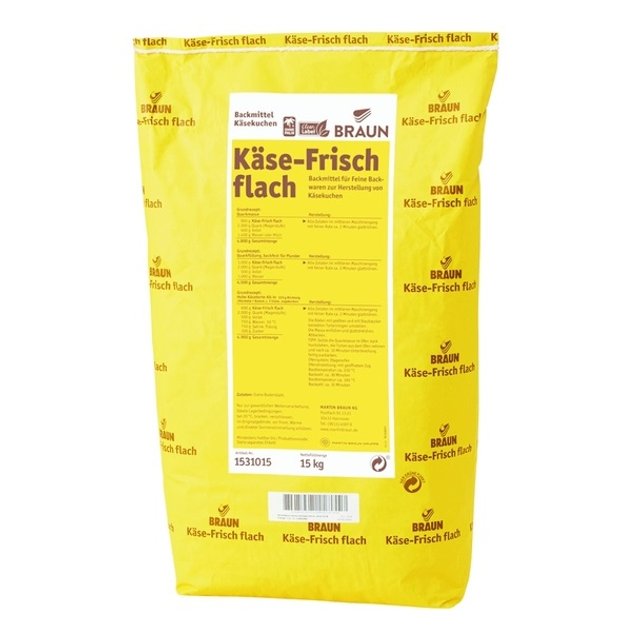 Obrázek produktu BRAUN Käse Frisch flach - sypká směs na tvarohový koláč 15KG (2kg-nahr.bal)