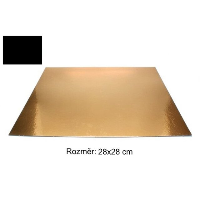 Obrázek produktu Lepenková podložka ZLATÁ/ČERNÁ 28x28 cm