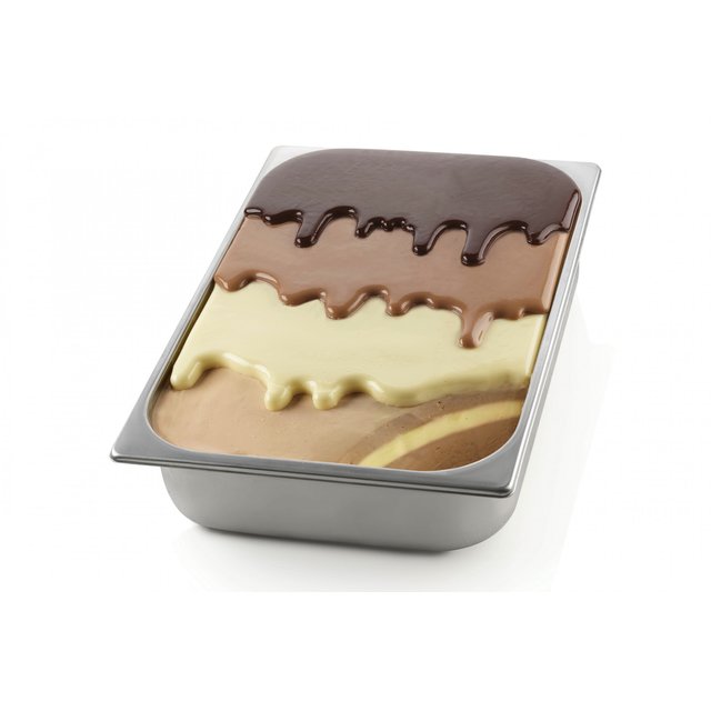 Obrázek produktu SIL FORMA SILIKON bílá- KIT CHOCO GEL - dekorace zmrzlinové vany (2vklady)