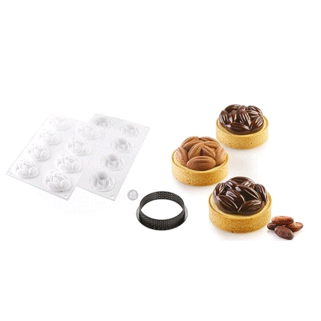 Obrázek produktu SIL SADA FORMA SILIKON KIT TARTE RING COCOA pr.70mm (forma + 8 ráfků)