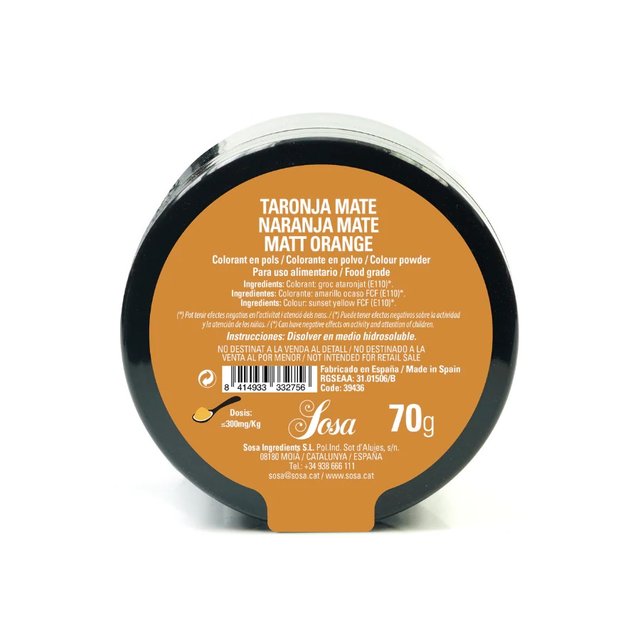 Obrázek produktu SOSA Barva v prášku rozpustná ve vodě ORANŽOVÁ MATNÁ 70g