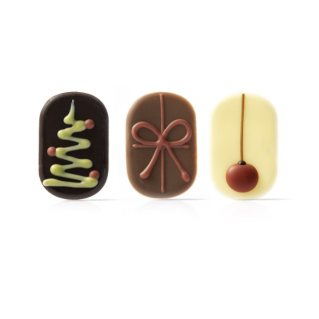 Obrázek produktu DOBLA Dekor Oválky vánoční 3 druhy 4x2,5cm 189ks