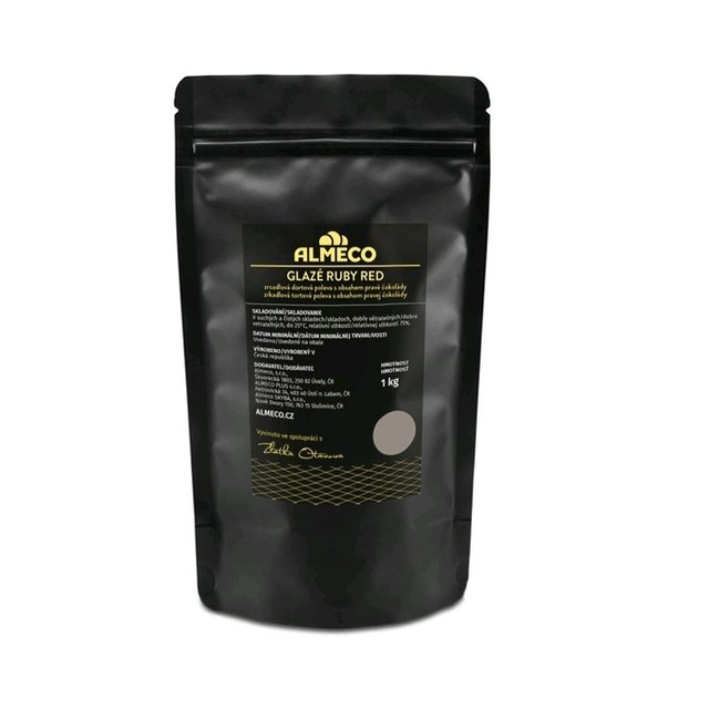 Obrázek produktu ALM GLAZÉ ruby red 1000g (15x1kg)
