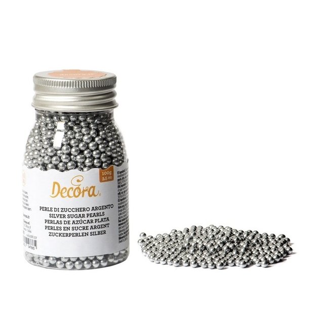 Obrázek produktu DECO Cukrové zdobení - kuličky stříbrné 100g