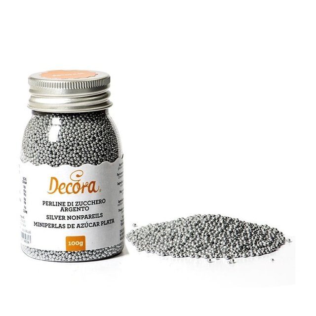 Obrázek produktu DECO Cukrové zdobení - kuličky MINI stříbrné 100g