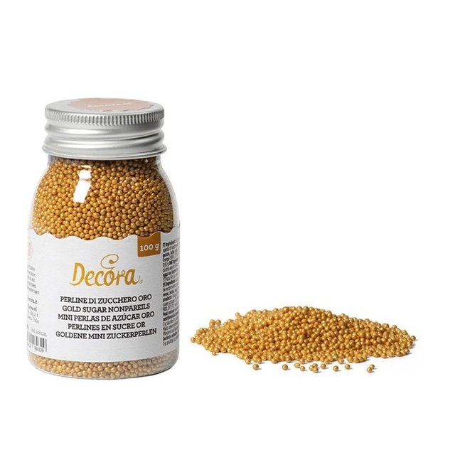 Obrázek produktu DECO Cukrové zdobení - kuličky MINI zlaté 100g