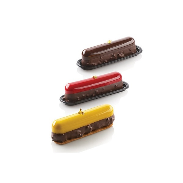 Obrázek produktu SIL FORMA SILIKON bílá - L´ECLAIR 120 135x28mm v.37mm + vykrajovač + podtácky