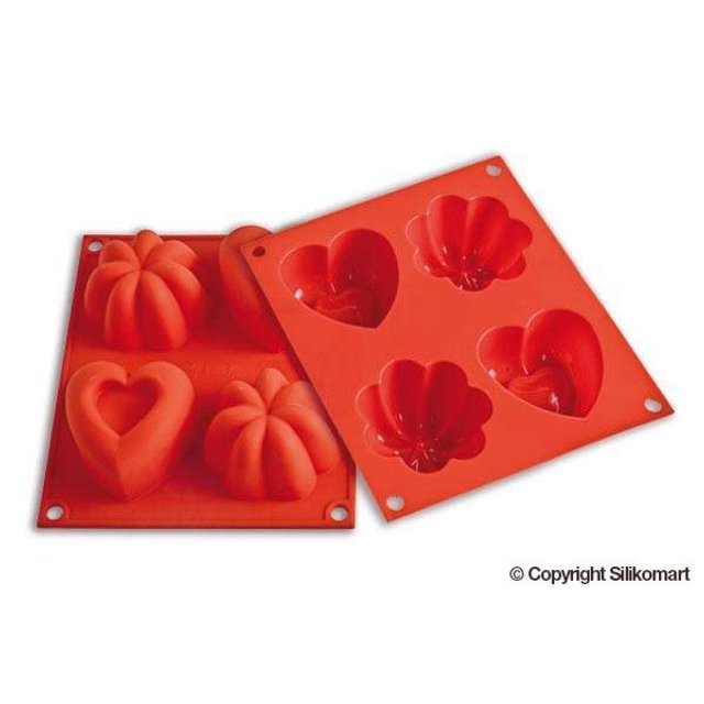 Obrázek produktu SIL FORMA SILIKON terakota malá -SRDCE 60x62mm v 34mm 70ml 4ks