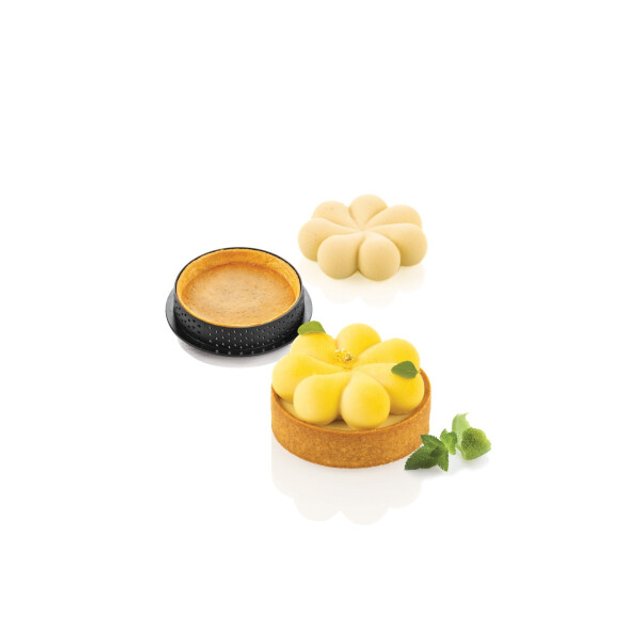 Obrázek produktu SIL KIT TARTE RING FORMA SILIKON A RÁFKY - BLOSSOM pr.70mm v.20mm 8ks