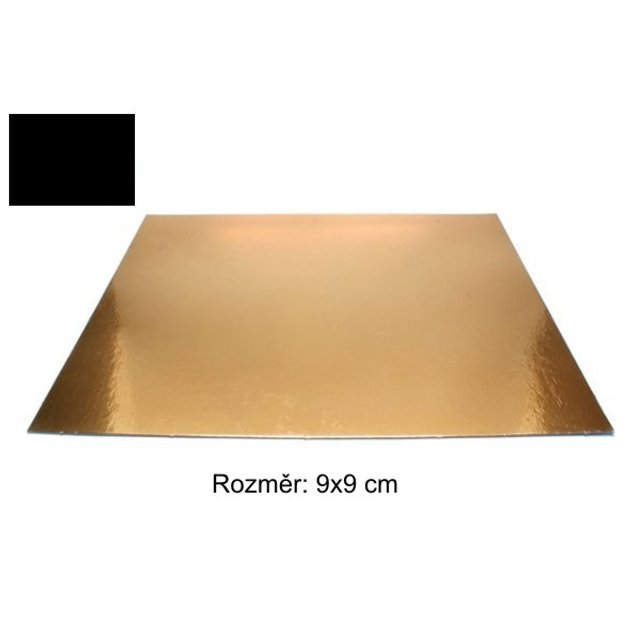 Obrázek produktu Lepenková podložka ZLATO/ČERNÁ  ČERNO/ZLATÁ ČTVEREC 9x9cm 100ks