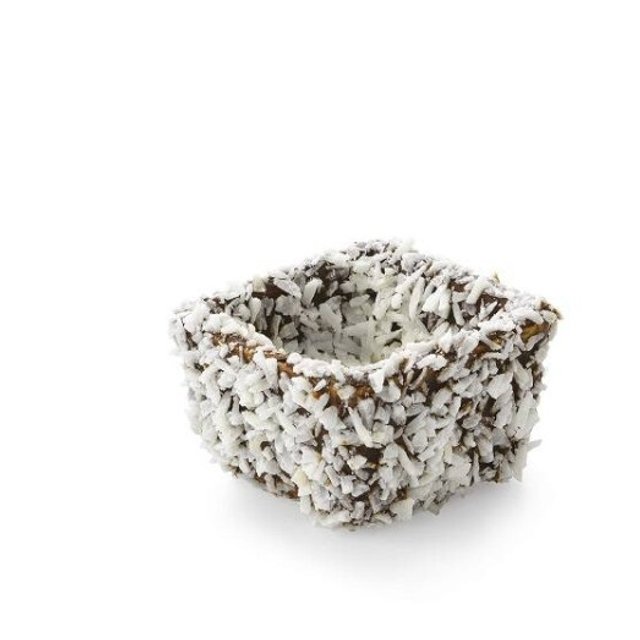 Obrázek produktu BUSSY LE QUADROTTE COCCO - čtvercová vaflová kakaová  miska s kokosem 4,3, v2,1cm 100ks