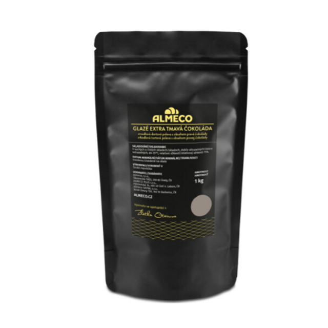 Obrázek produktu ALM GLAZÉ extra tmavá čokoláda 1kg (15x1kg)