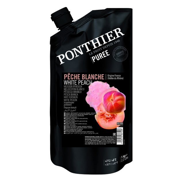 Obrázek produktu PONTHIER PYRÉ bílá broskev (White peach) chlazené 6x1kg