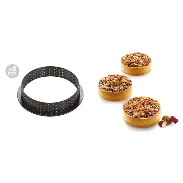 Obrázek produktu SIL Forma TARTE RING  děrovaný ráfek pr.7cm, v.2cm, (8 ráfků)