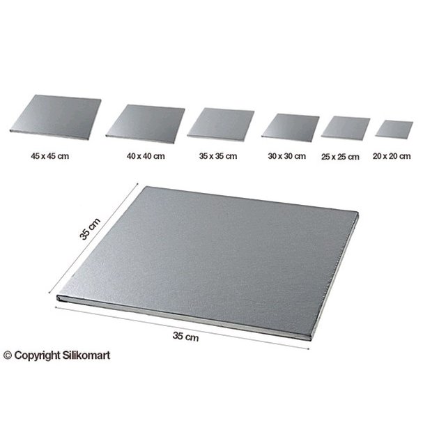 Obrázek produktu SIL Podložka dortová SILNÁ stříbrná 35x35x1,2cm