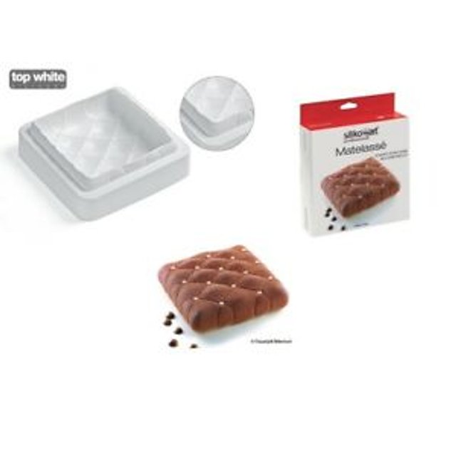 Obrázek produktu SIL FORMA SILIKON bílá-MATELASSÉ 16x16x5,3cm 1000ml