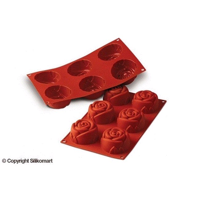 Obrázek produktu SIL FORMA SILIKON terakota - RŮŽE pr.76mm v.40mm115ml 6ks