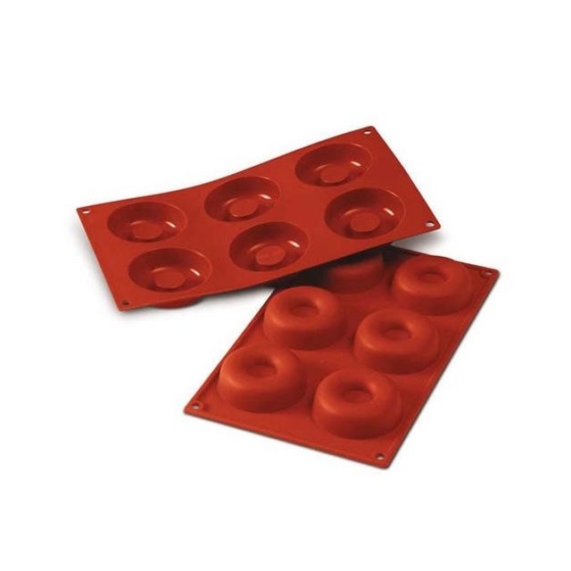 Obrázek produktu SIL FORMA SILIKON terakota - SAVARIN KOLEČKO Ø62 mm v. 23 mm 62 ml 6 ks