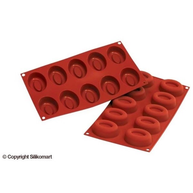 Obrázek produktu SIL FORMA SILIKON terakota - SAVARIN OVÁL 70x52 mm v. 24  mm 47 ml 10 ks