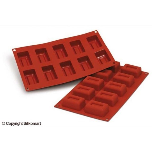 Obrázek produktu SIL FORMA SILIKON terakota - SAVARIN KVÁDR 58x37 mm v. 25  mm 45 ml 10 ks