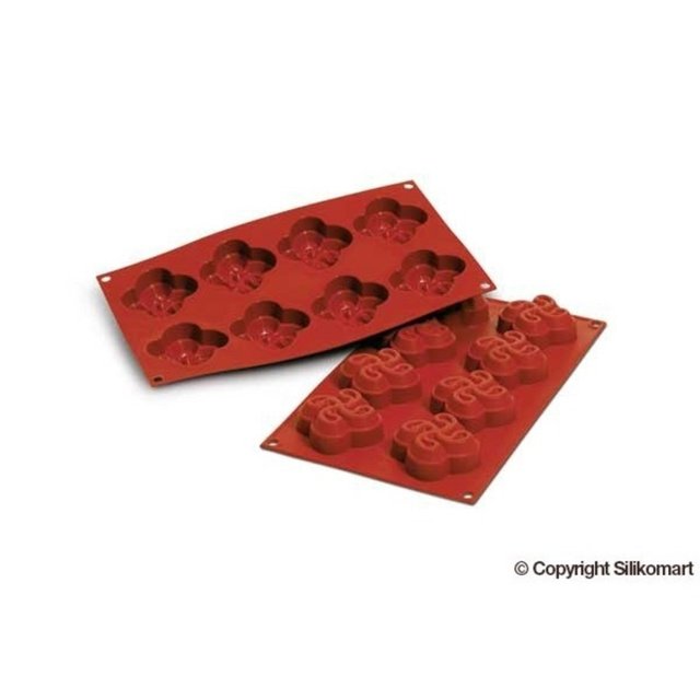 Obrázek produktu SIL FORMA SILIKON terakota - ČTYŘLÍSTEK Ø68mm v.25 mm  54ml  8ks