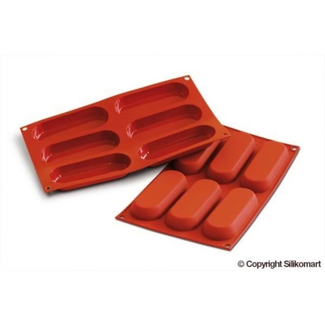 Obrázek produktu SIL FORMA SILIKON terakota - CUKRÁŘSKÝ PIŠKOT 127x47 mm v.17 mm  83ml  6ks