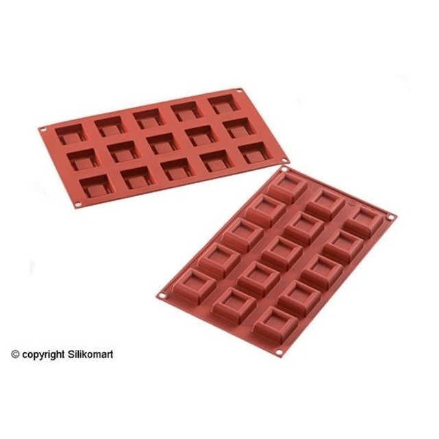 Obrázek produktu SIL FORMA SILIKON terakota - SAVARIN ČTVEREC 38x38 mm v. 13 mm 14 ml 15 ks