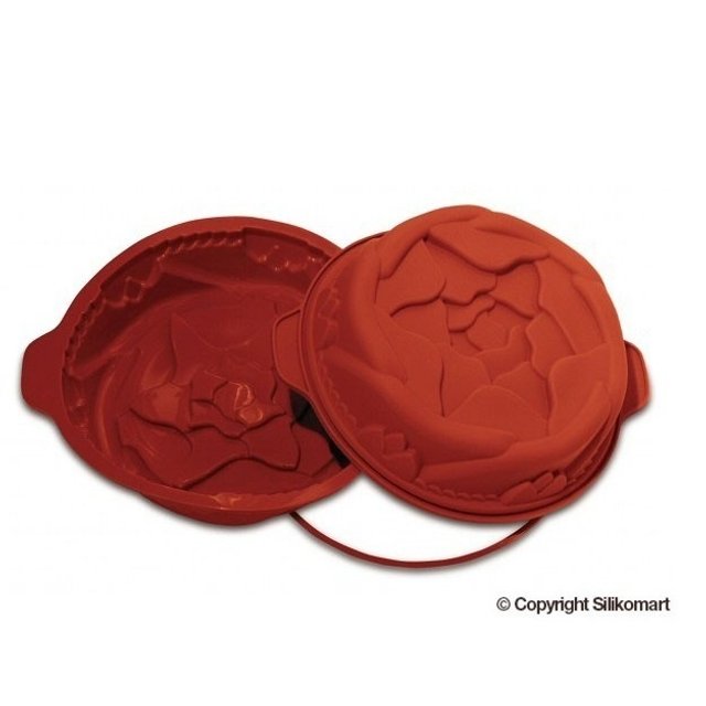 Obrázek produktu SIL FORMA SILIKON terakota - DORTOVÁ RŮŽE Ø260mm v.80mm 2800ml 1ks