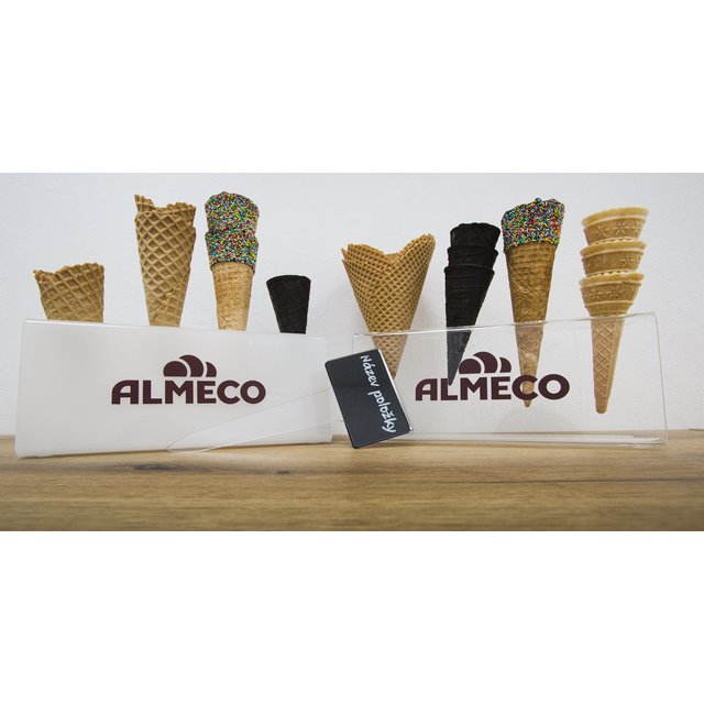 Obrázek produktu ALM stojan na kornouty s logem Almeco (hnědé logo) - 4 otvory