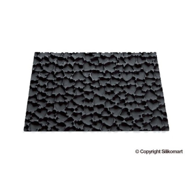 Obrázek produktu SIL PEČÍCÍ PLÁT SILKONON černý - RELIÉF SRDCE  k formě BUCHE