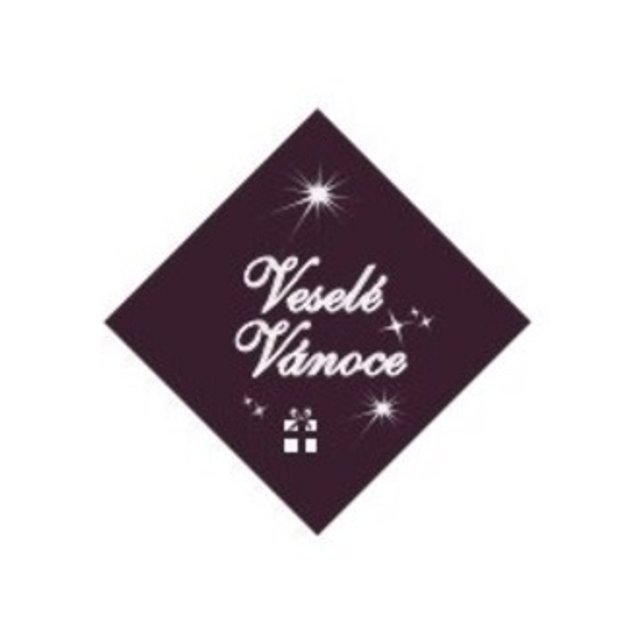 Obrázek produktu DEKOR Nápis VESELÉ VÁNOCE tmavý 30x30mm 440 ks