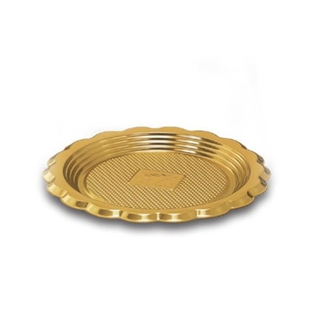 Obrázek produktu Tác zlatý plast 18 cm