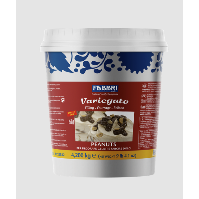 Obrázek produktu FABBRI PEANUTS MARBLING 4,2kg (variegato s arašídy) - nahrazuje Joycream nocciolina