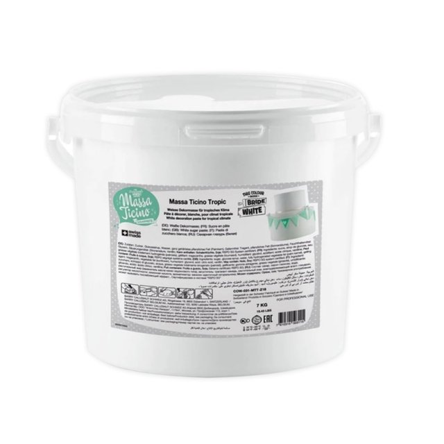 Obrázek produktu C MASSA TICINO TROPIC BÍLÁ MODELOVACÍ A POTAHOVACÍ PASTA 7kg(náhrada za White Icing)