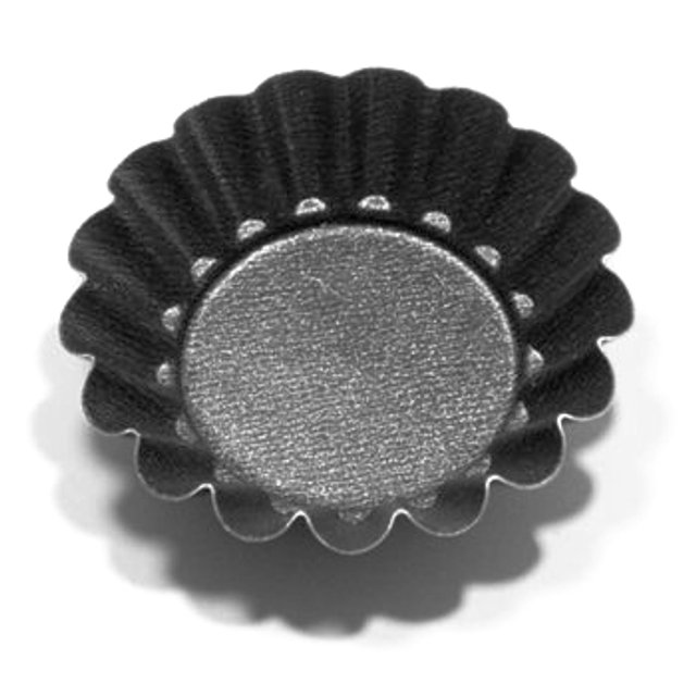 Obrázek produktu TG FORMA hliníková kulatá s vlnitým okrajem pr.11cm,v.4,5cm černá