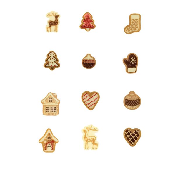 Obrázek produktu PCB DEKOR PERNÍČCI 12 druhů potisku (bílá čokoláda) 180ks