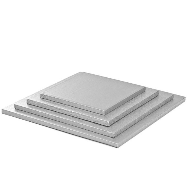 Obrázek produktu DECO PODLOŽKA DORTOVÁ SILNÁ - STŘÍBRNÁ ČTVEREC 36x36cm